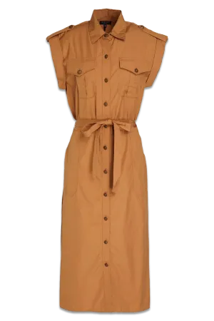 Cotton-Poplin Midi Shirt Dress