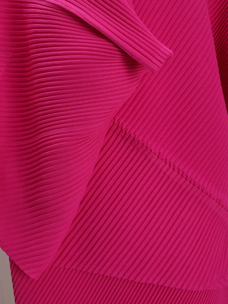 Couture Plissé Pleated Top  & Midi Skirt