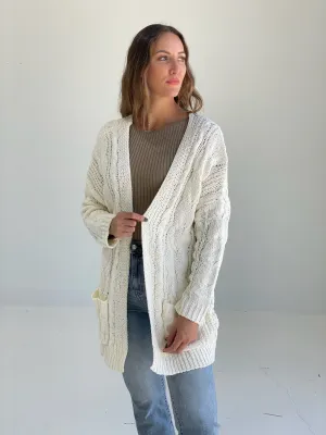 Coziest Chenille Cardigan - Ivory