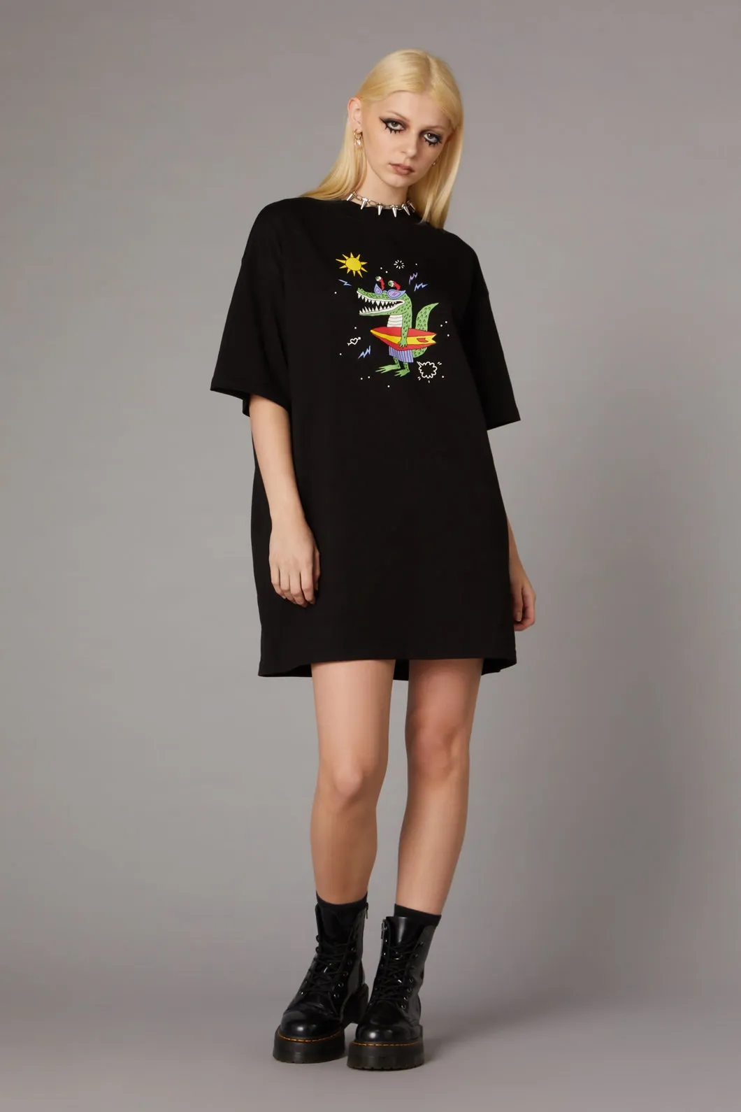 Crocodile Print Goth Dress