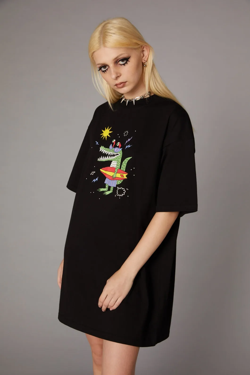 Crocodile Print Goth Dress
