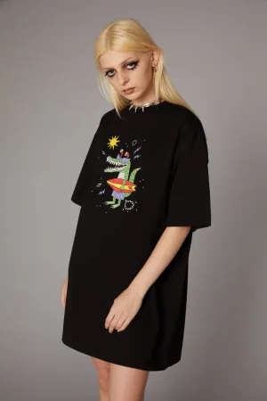 Crocodile Print Goth Dress