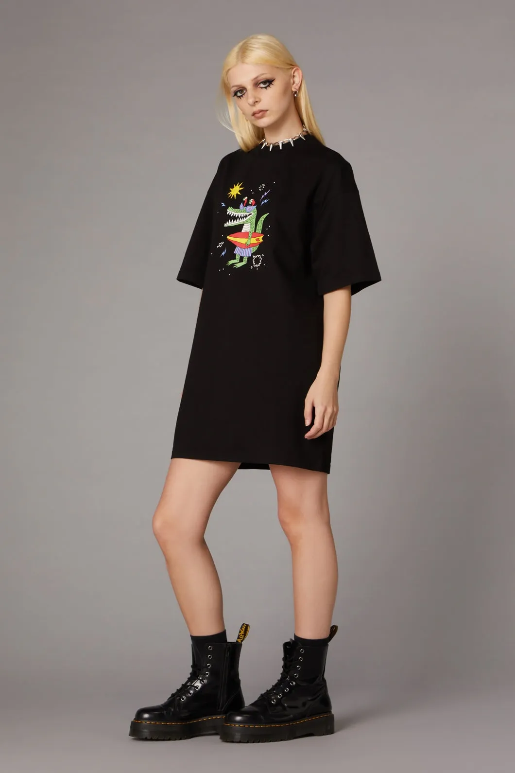 Crocodile Print Goth Dress