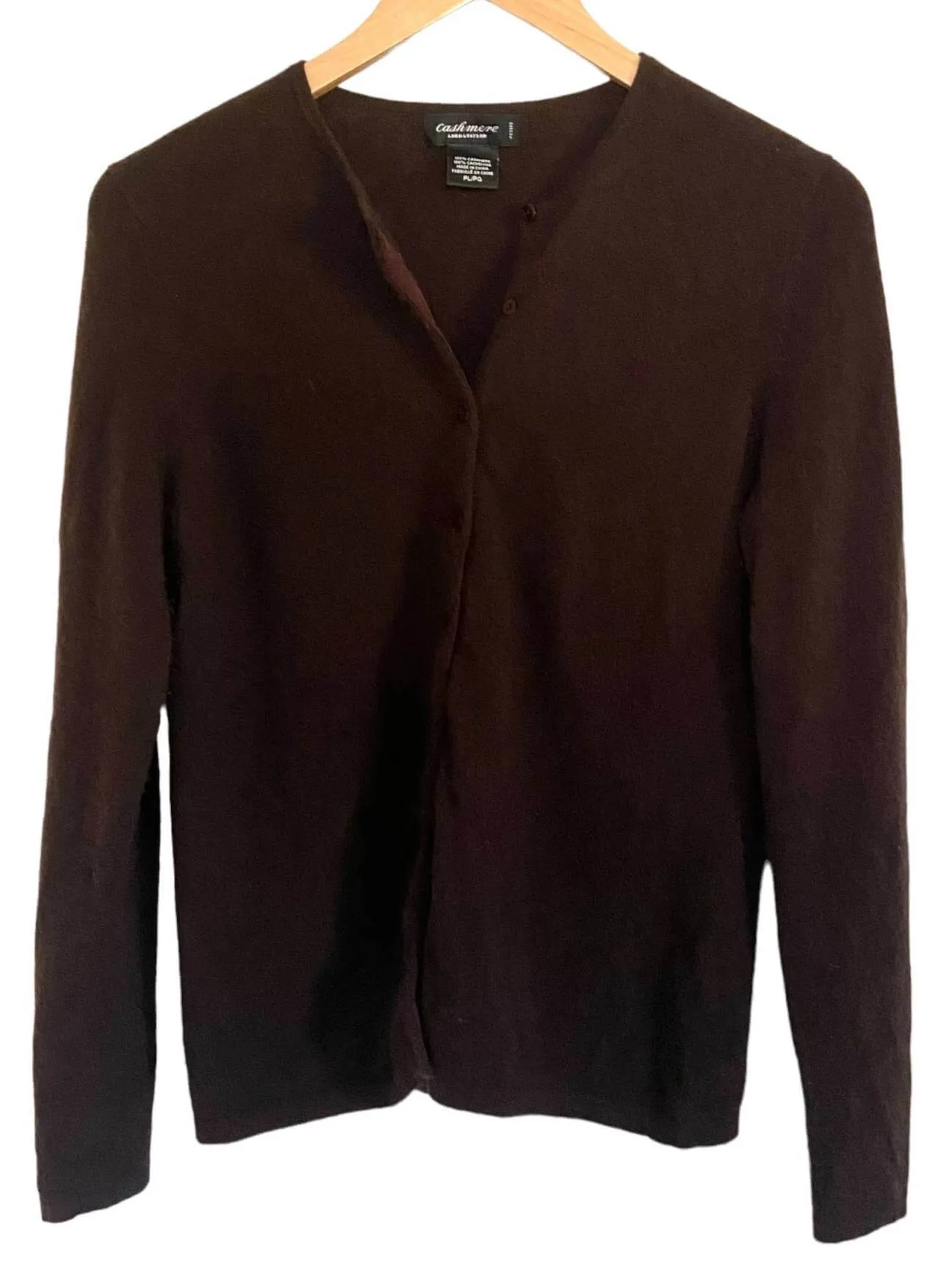 Dark Autumn Clove Cashmere Cardigan Sweater