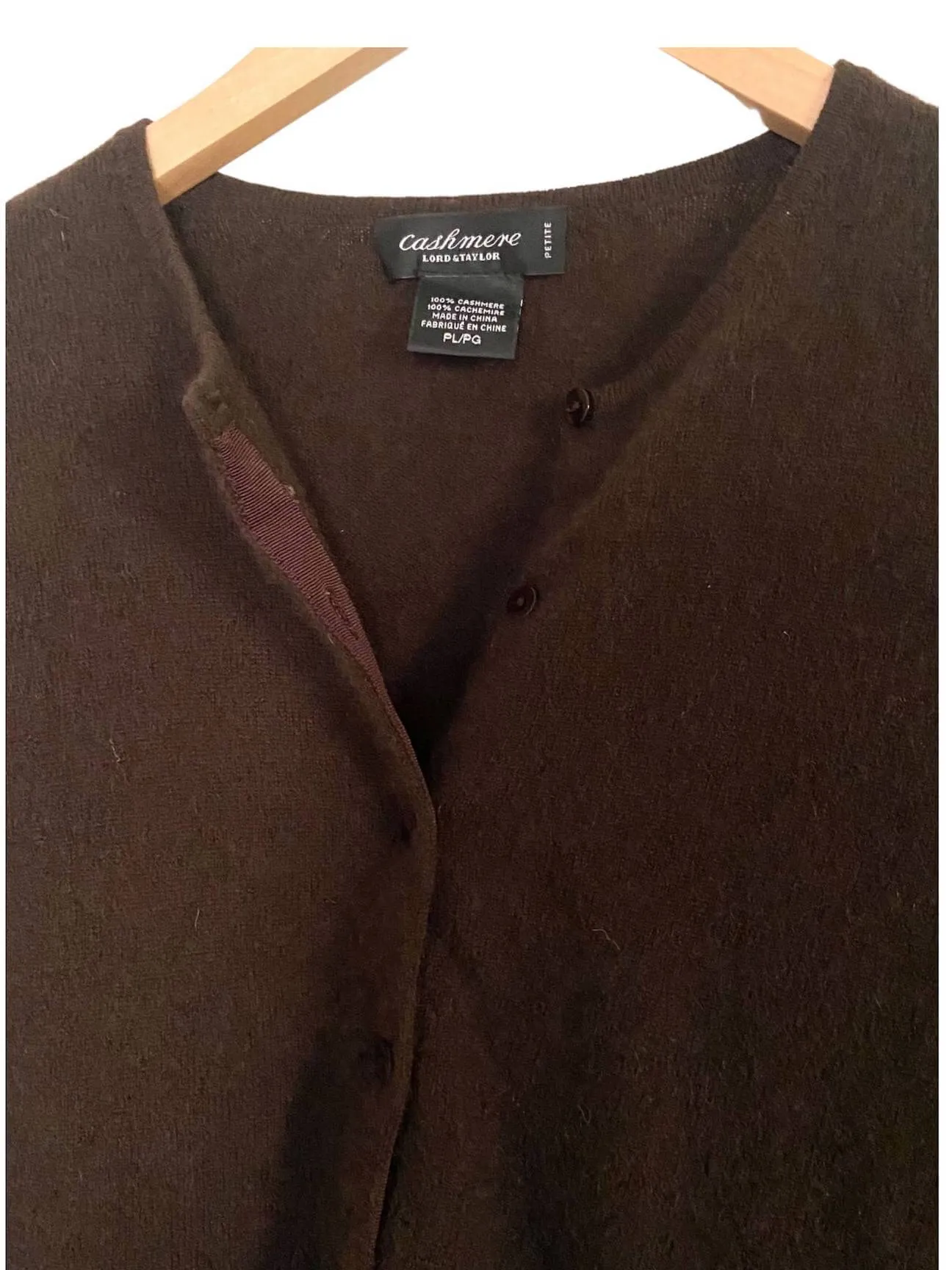 Dark Autumn Clove Cashmere Cardigan Sweater