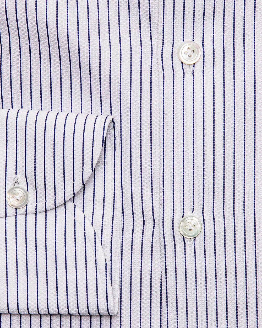 Dark Blue Striped Shirt