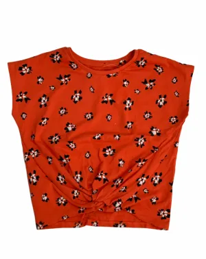 Dark Red with Flowers Shirt