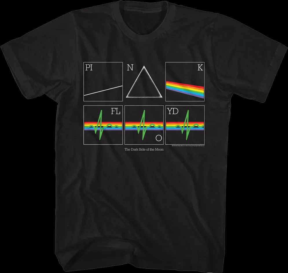 Dark Side of the Moon Heart Rate Pink Floyd T-Shirt