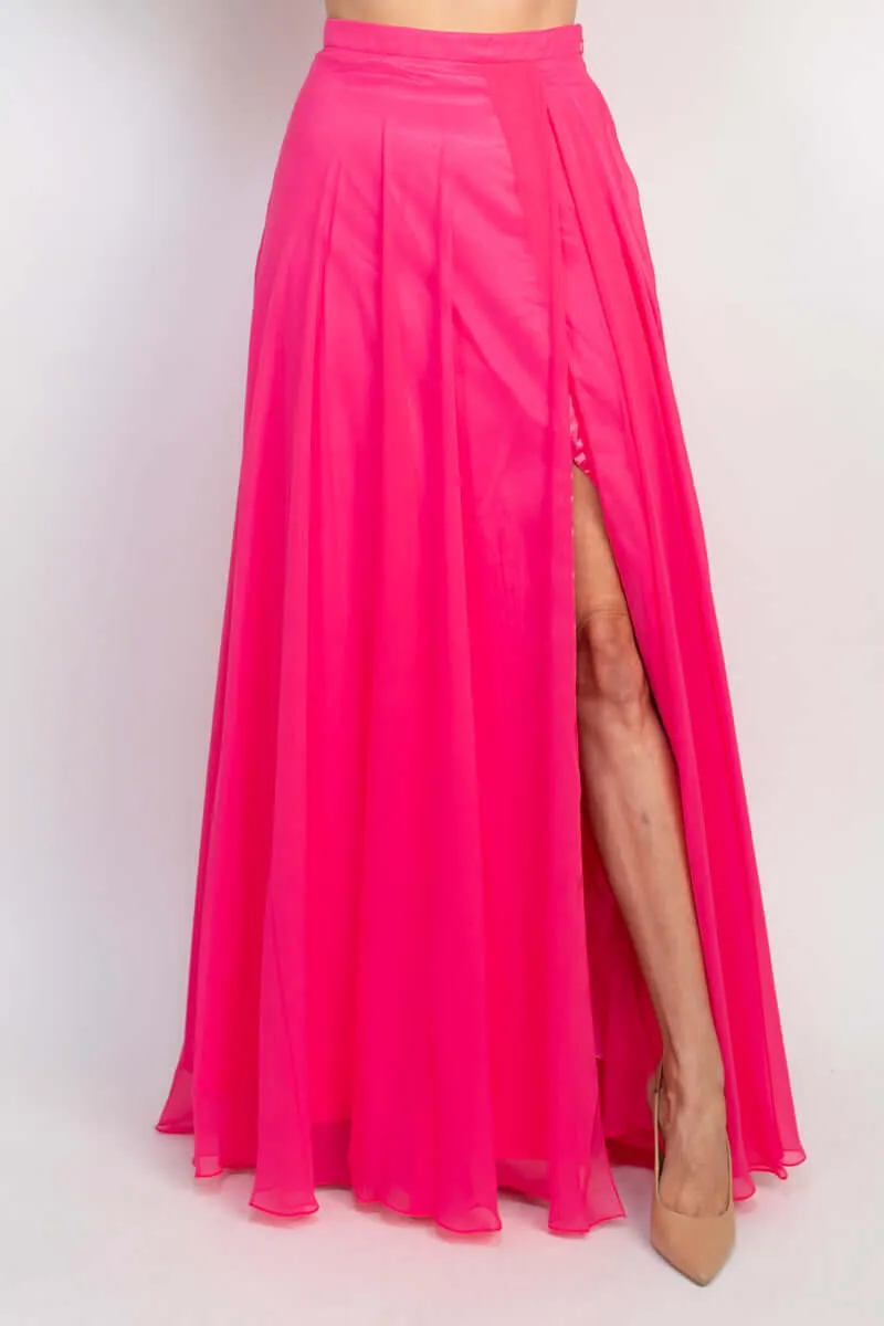 Dave & Johnny Scalloped Neck Cutout Shoulder Illusion Zipper Back Lace Bodice Chiffon Dress