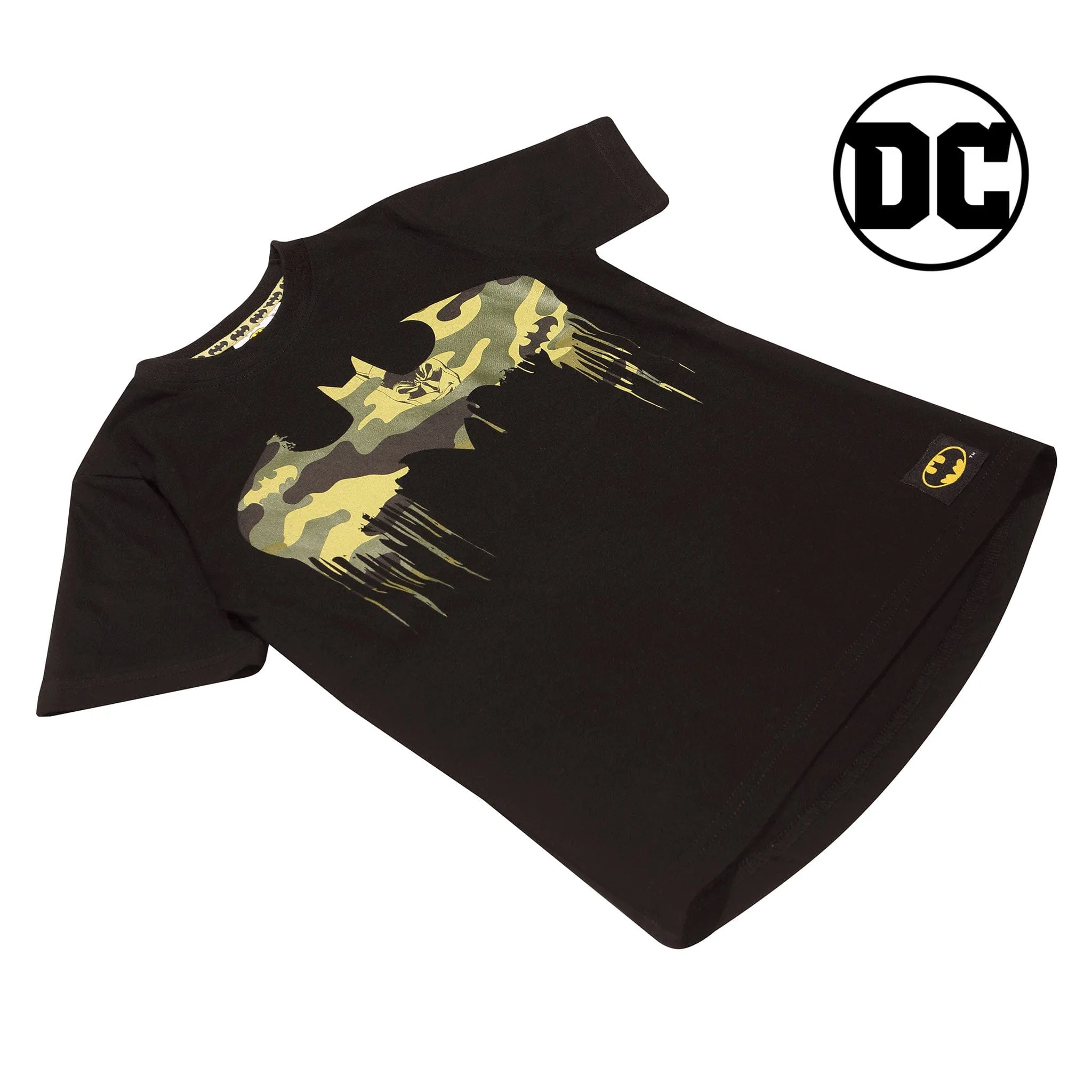 DC Comics Batman Camo Logo Short Sleeve T-Shirt
