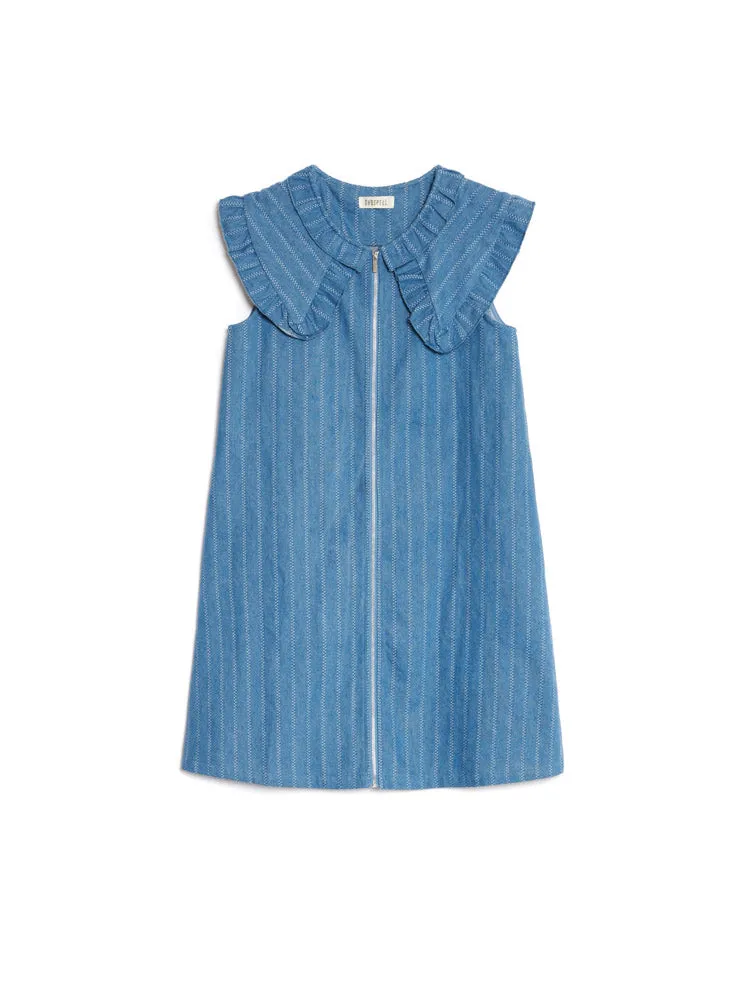 Deborah Striped Denim Mini Dress