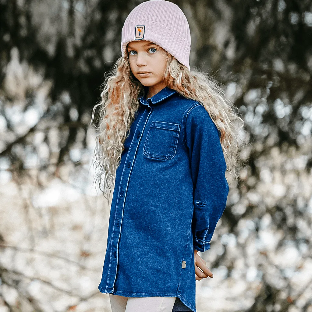Denim Girl Shirt Dress
