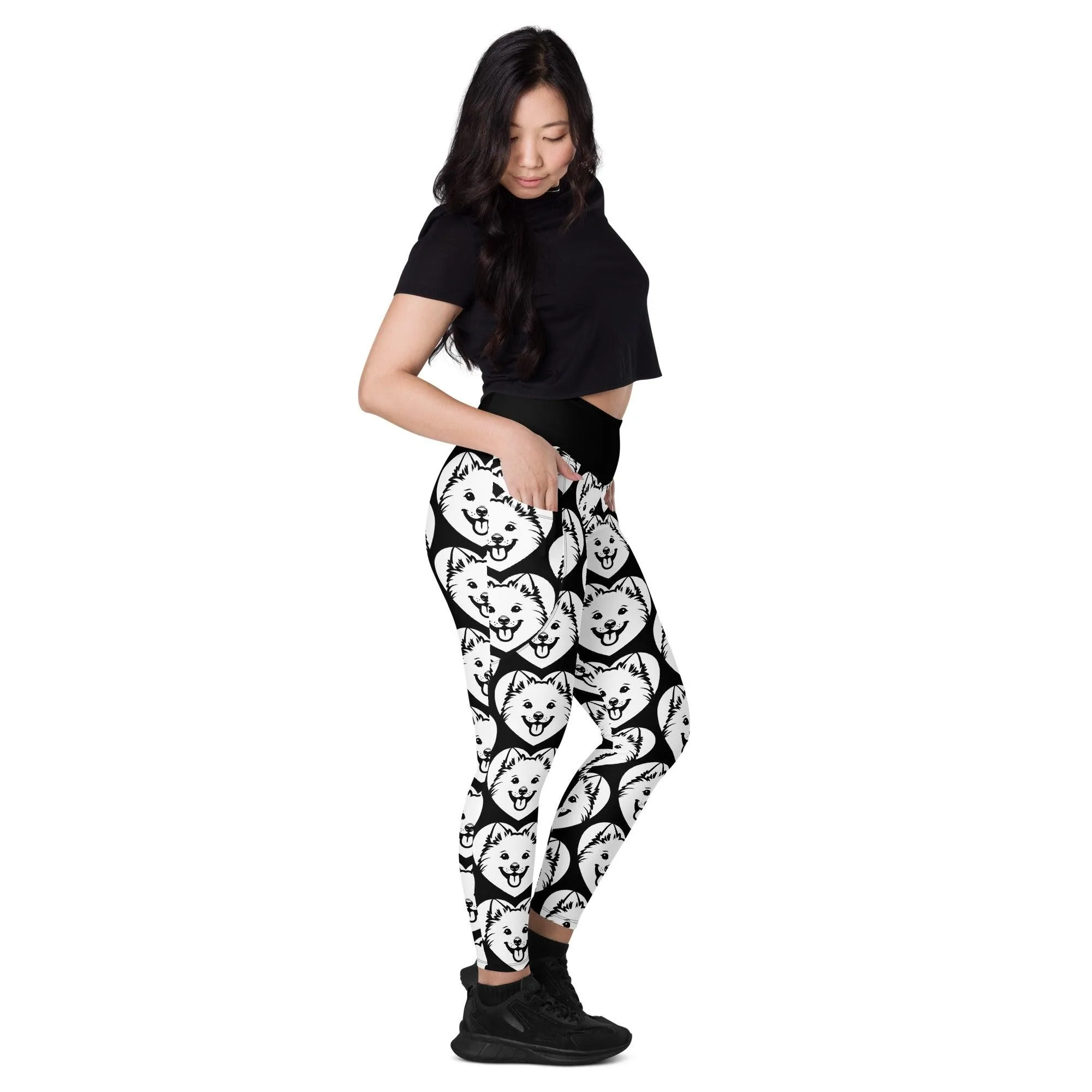 DOG BREED LEGGINGS with pockets - JAPANESE SPITZ - HERTTAHOUND