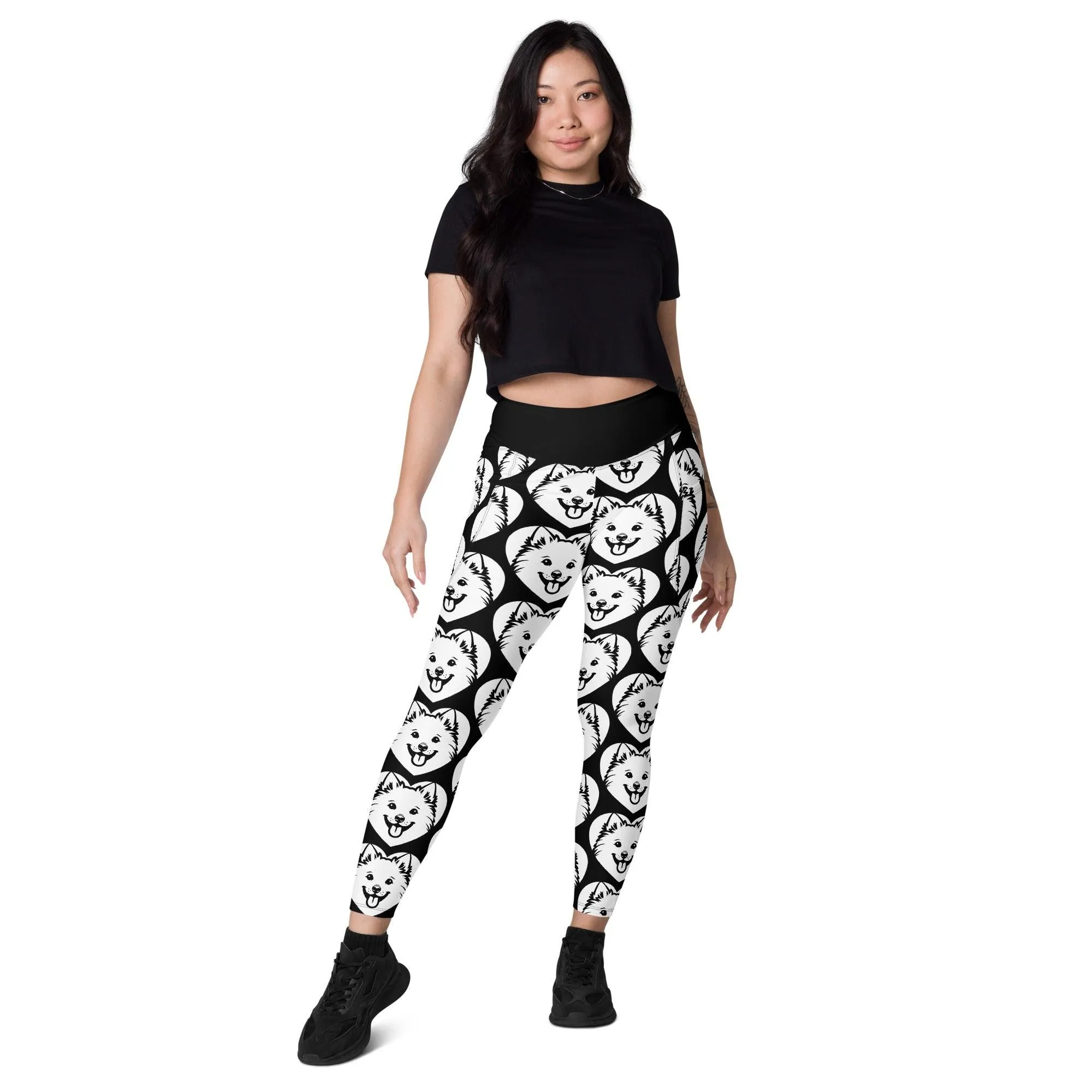 DOG BREED LEGGINGS with pockets - JAPANESE SPITZ - HERTTAHOUND