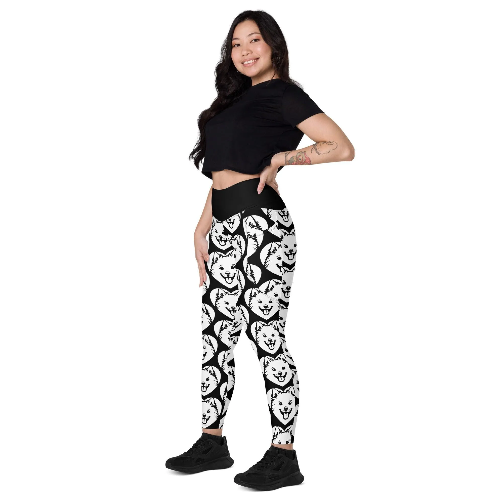 DOG BREED LEGGINGS with pockets - JAPANESE SPITZ - HERTTAHOUND