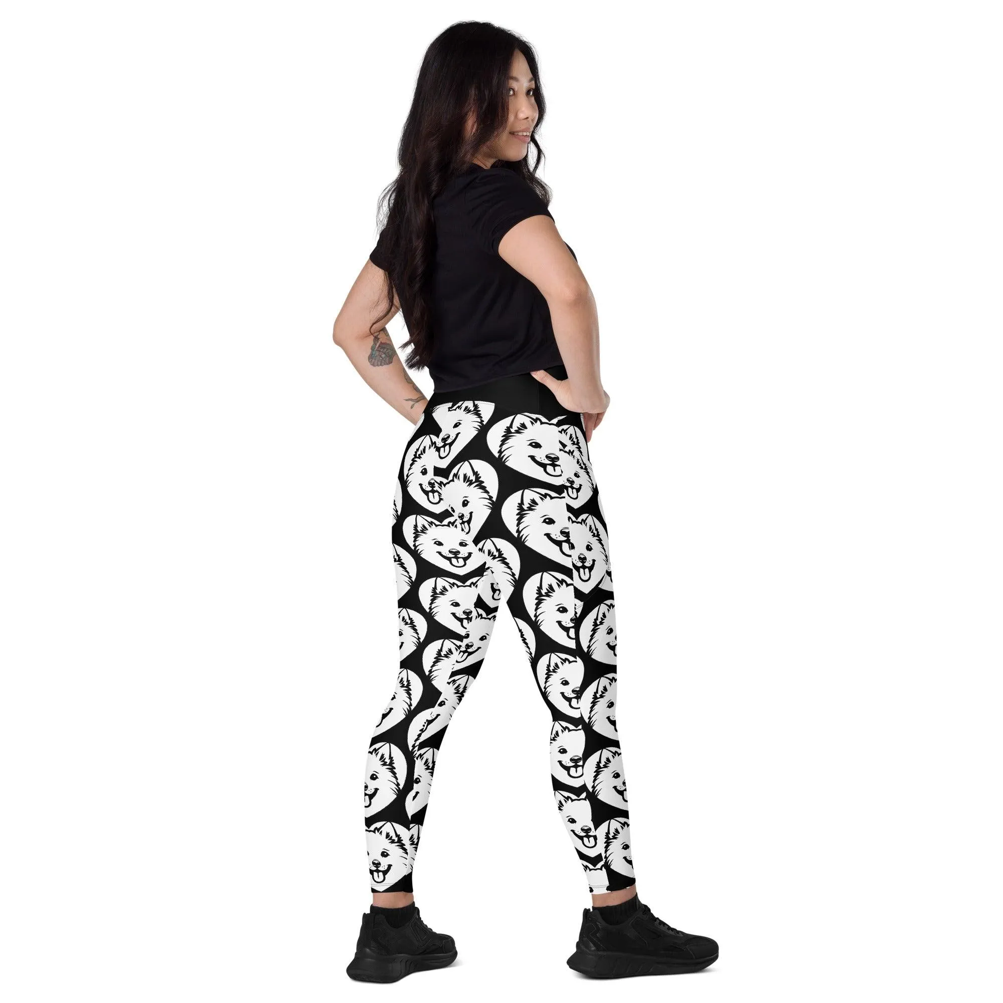 DOG BREED LEGGINGS with pockets - JAPANESE SPITZ - HERTTAHOUND