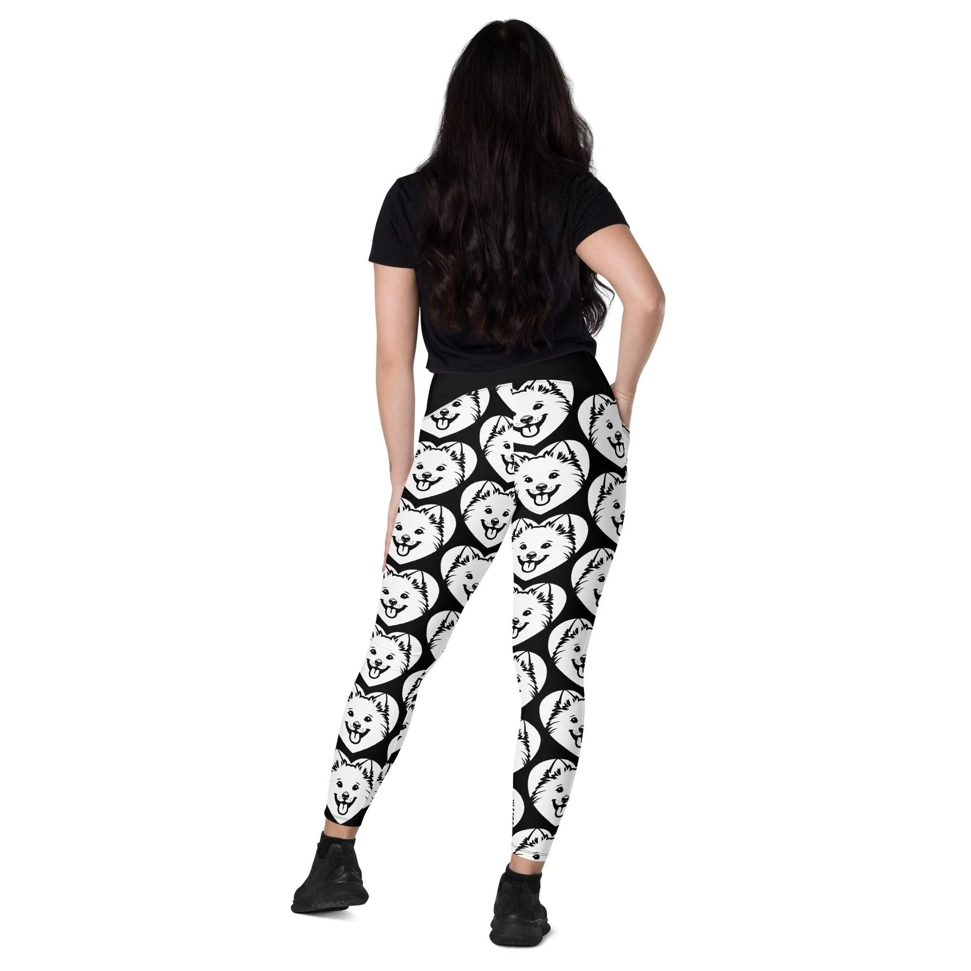 DOG BREED LEGGINGS with pockets - JAPANESE SPITZ - HERTTAHOUND