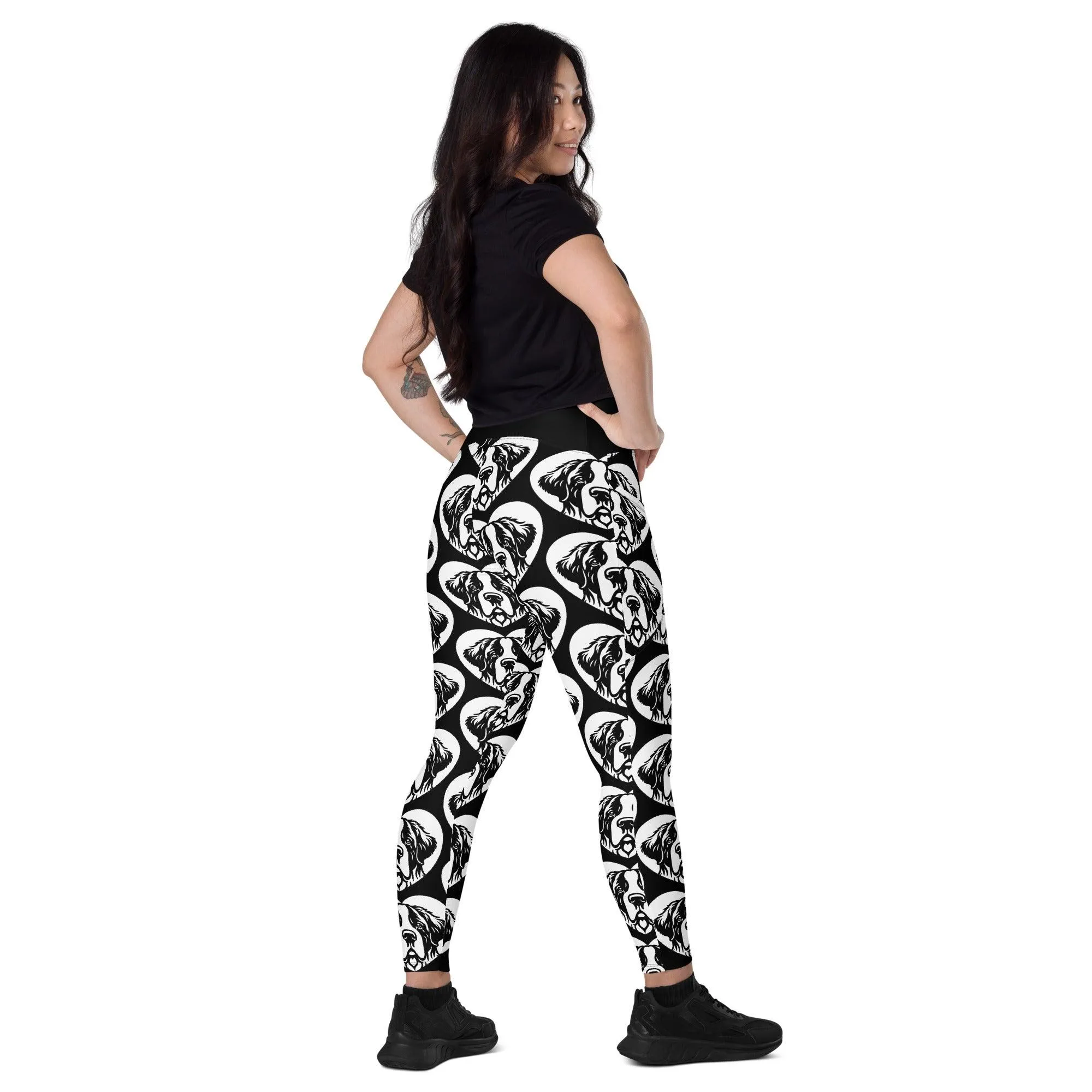 DOG BREED LEGGINGS with pockets - SAINT BERNARD - HERTTAHOUND