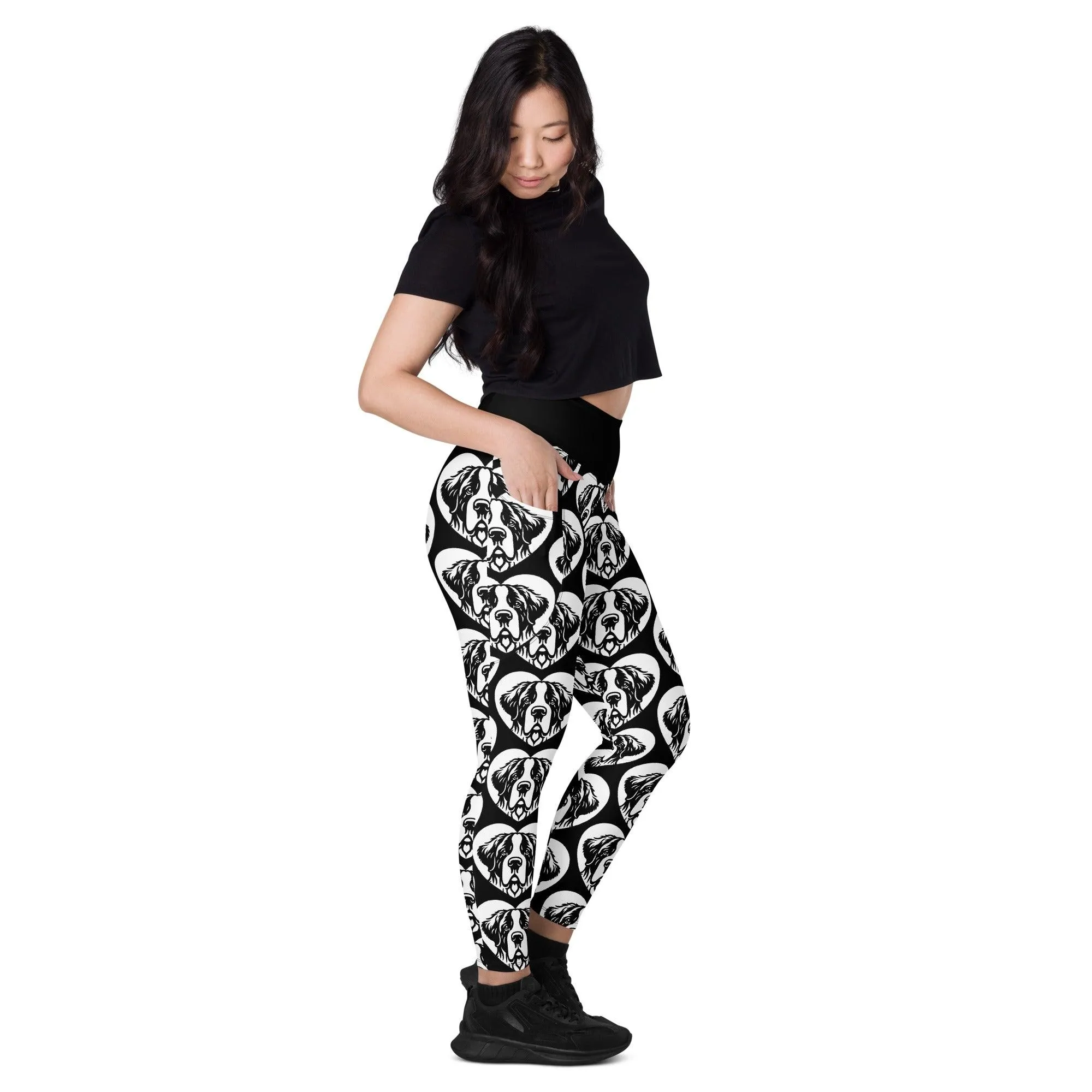 DOG BREED LEGGINGS with pockets - SAINT BERNARD - HERTTAHOUND