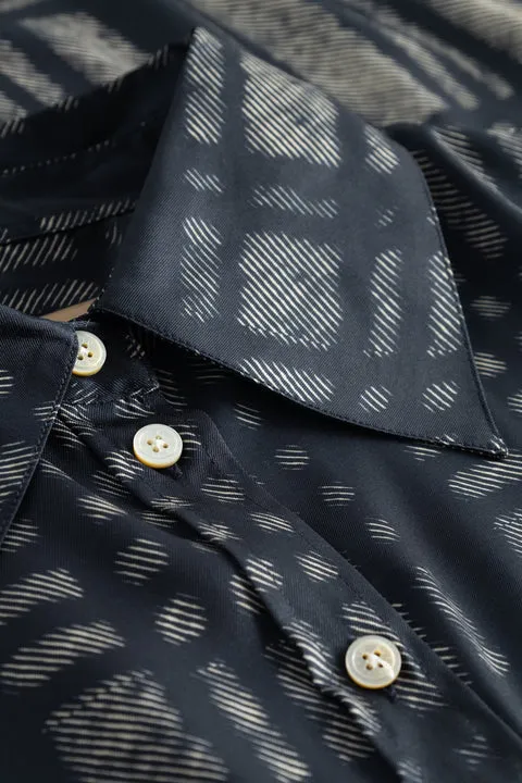 DORIS DRESS BLUE PRINT