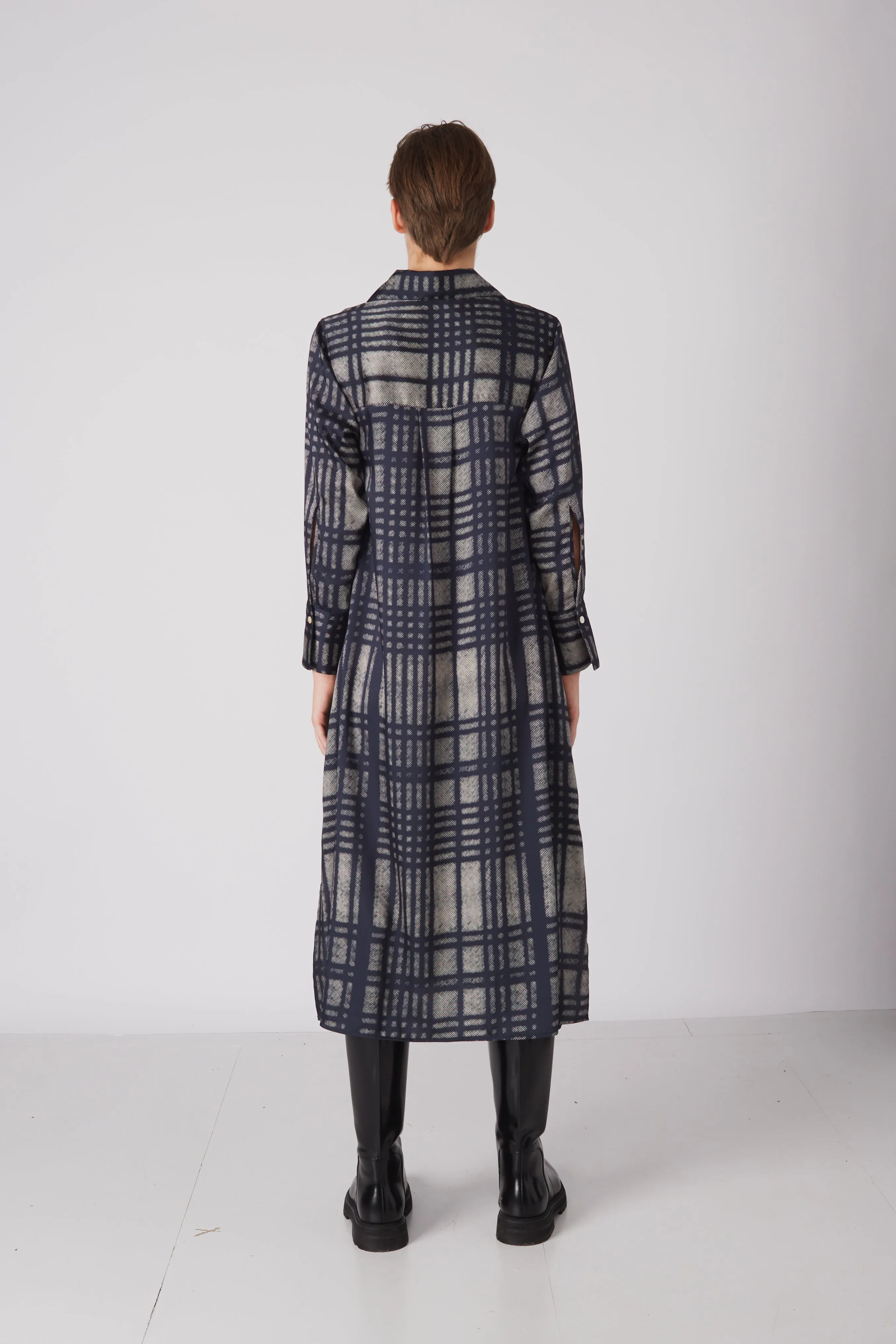 DORIS DRESS BLUE PRINT