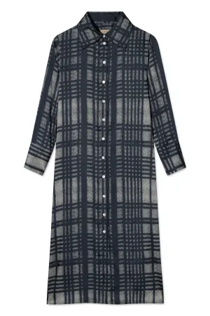 DORIS DRESS BLUE PRINT