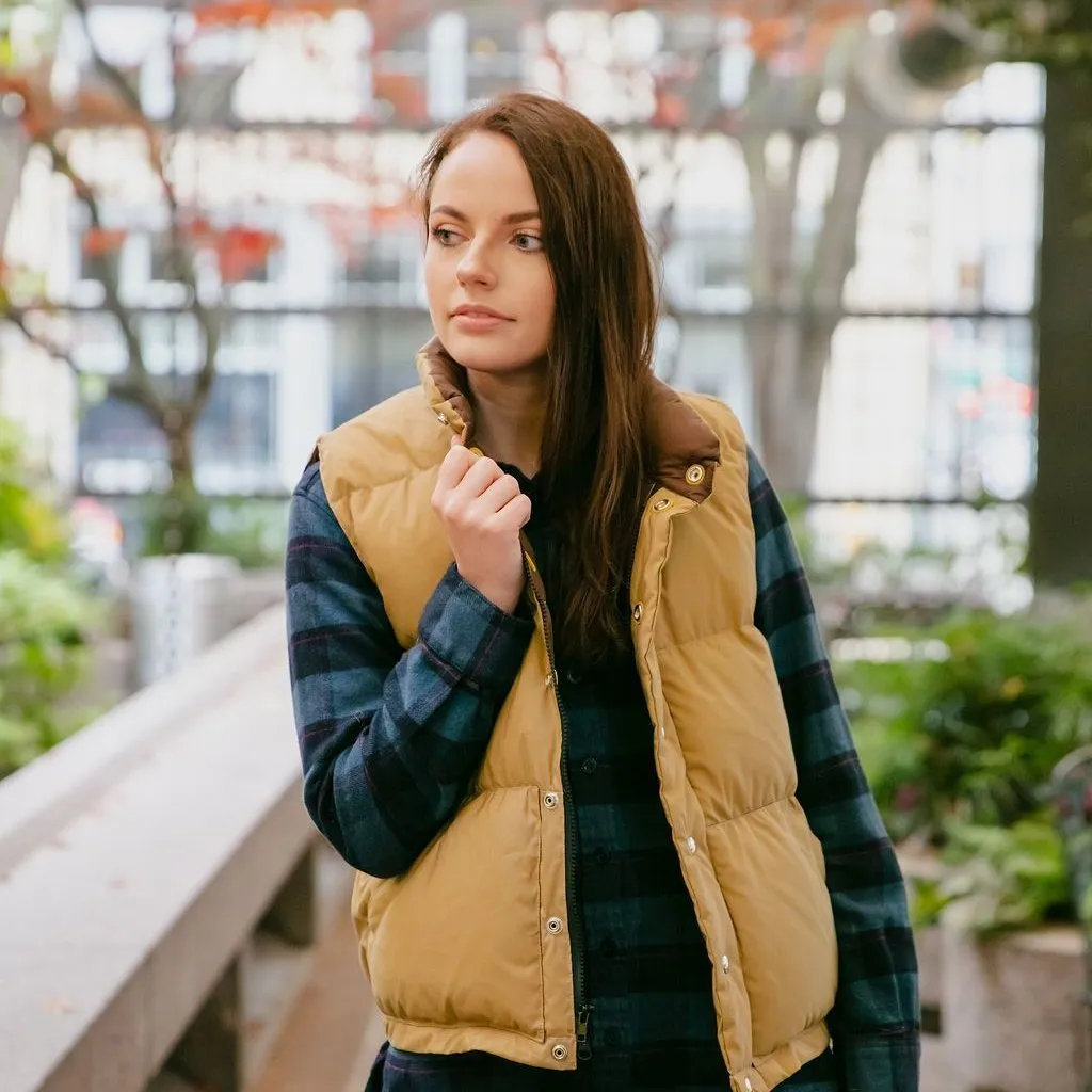 Down Italian Vest - Tan