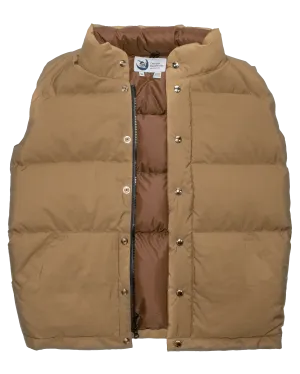 Down Italian Vest - Tan