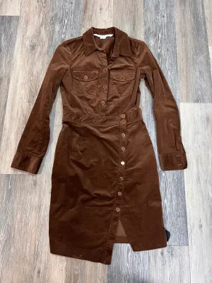 Dress Designer Casual Midi By Veronica Beard In Brown, Size: 4