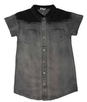 dress shirt style button down - grey