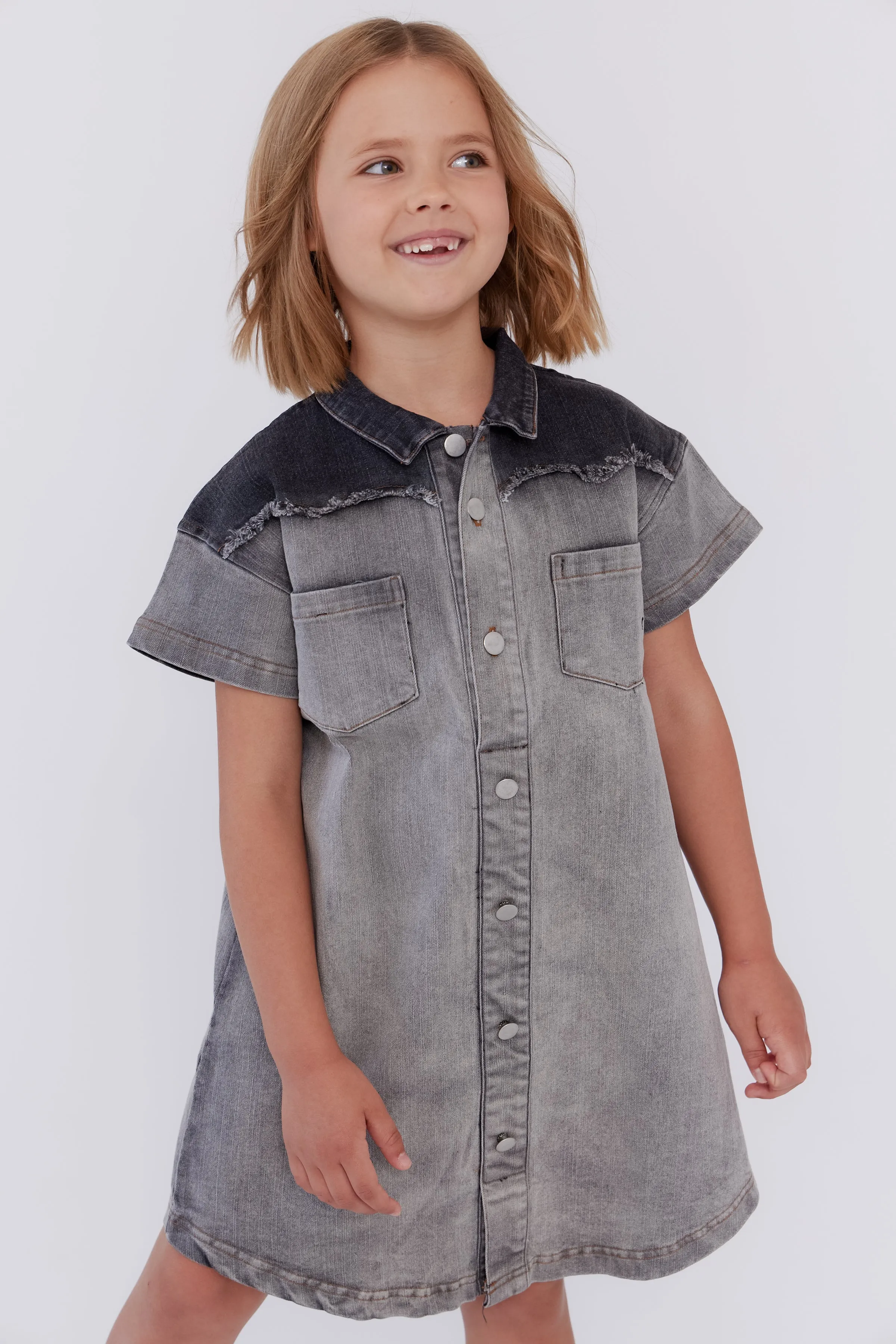 dress shirt style button down - grey