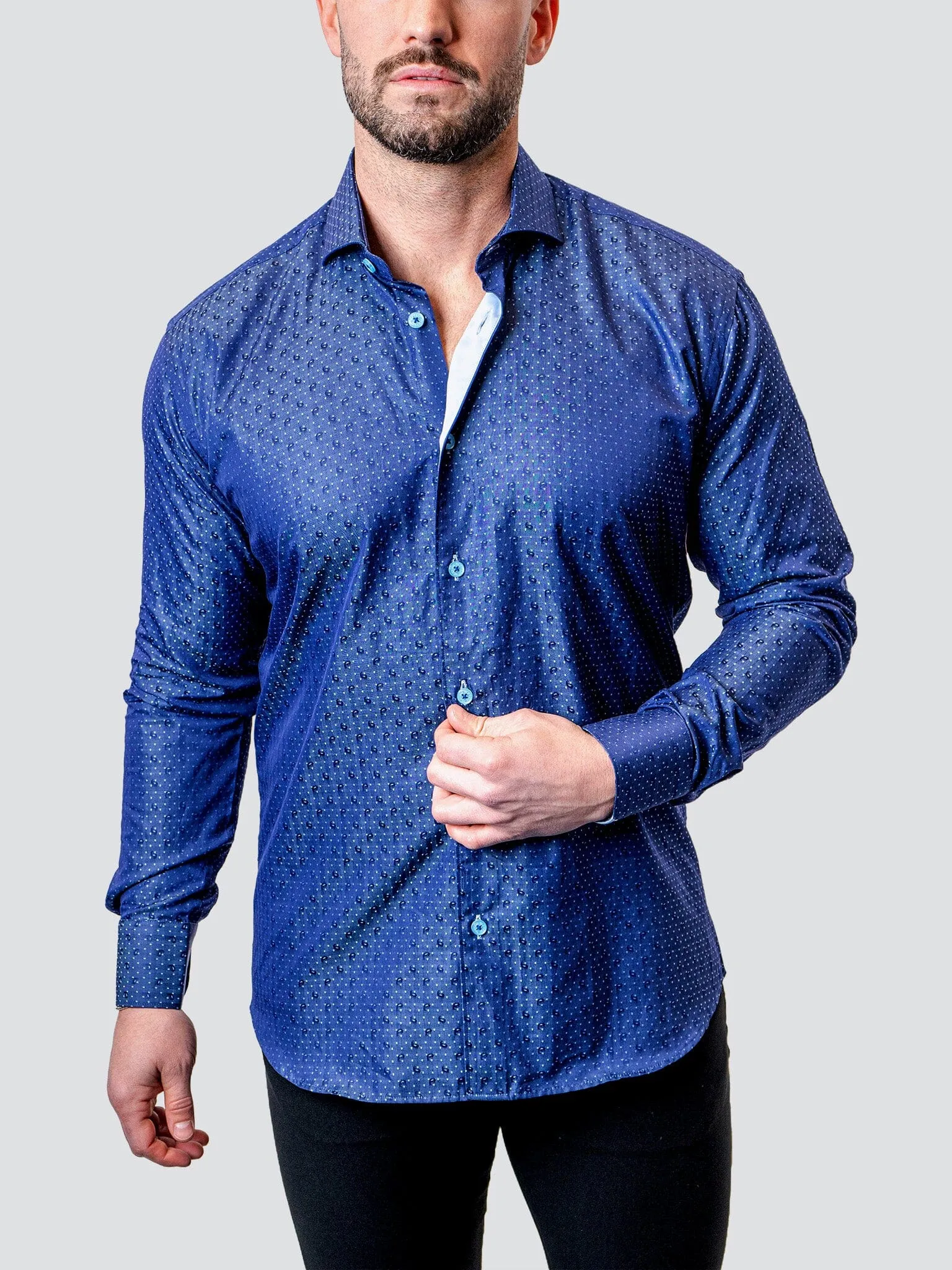 Einstein Dot Paisley Blue