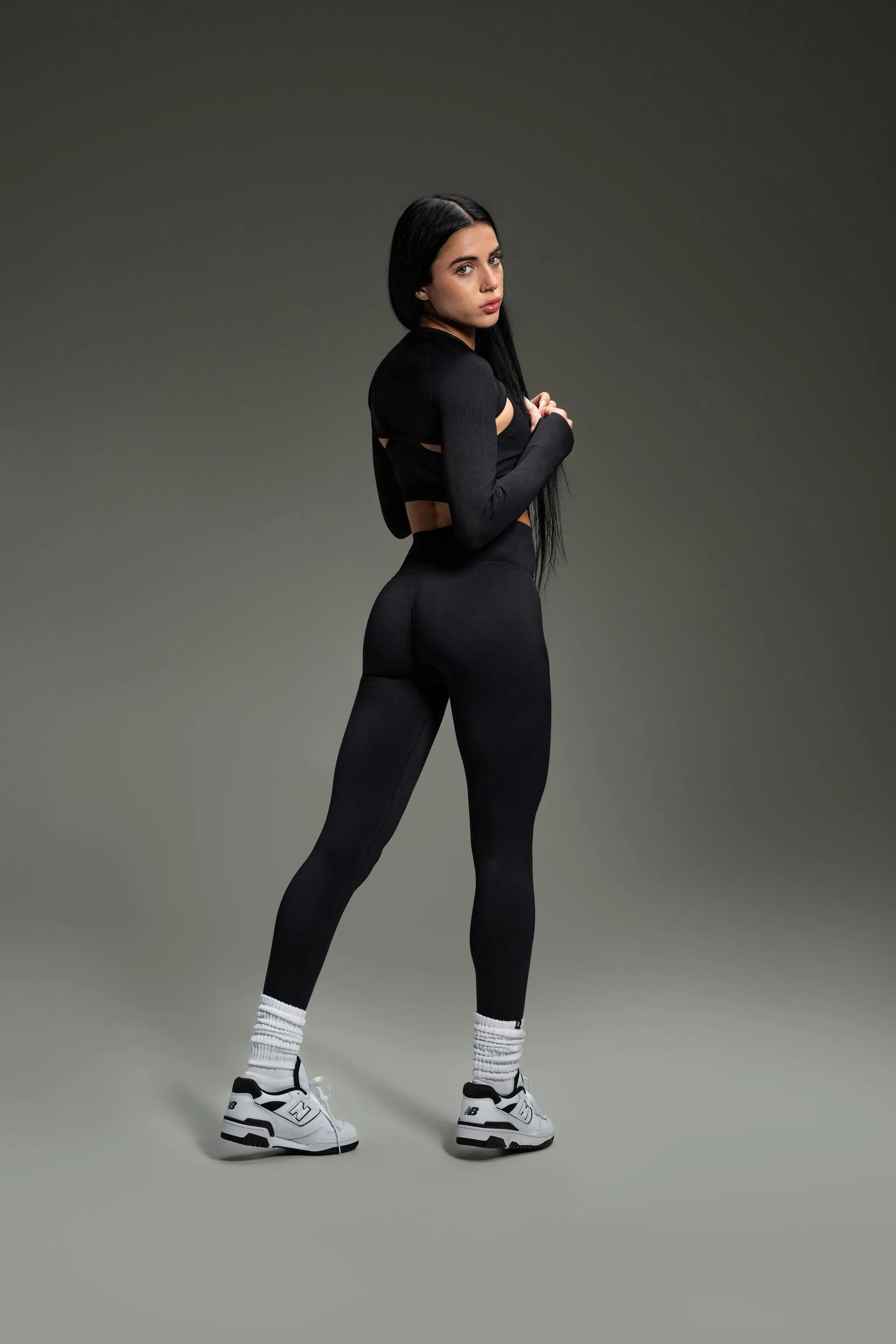 Electra Seamless Long Leggings - Black