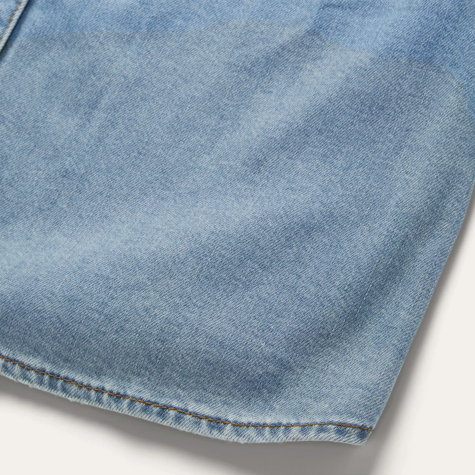 Embroidered Denim Shirt Dress