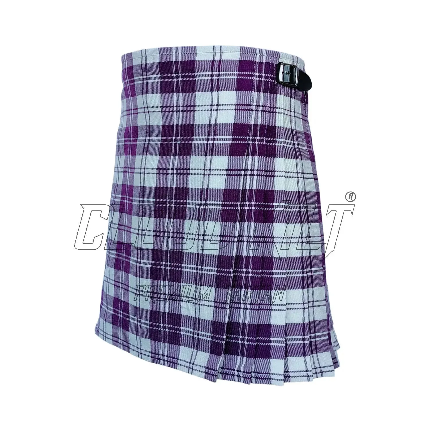Erskine Dress Purple & White Tartan Kilt