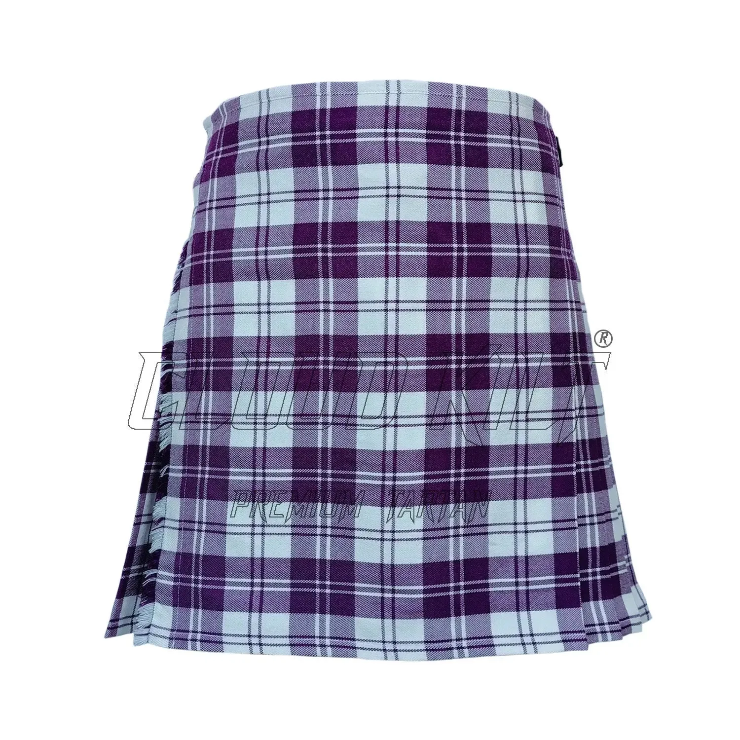 Erskine Dress Purple & White Tartan Kilt