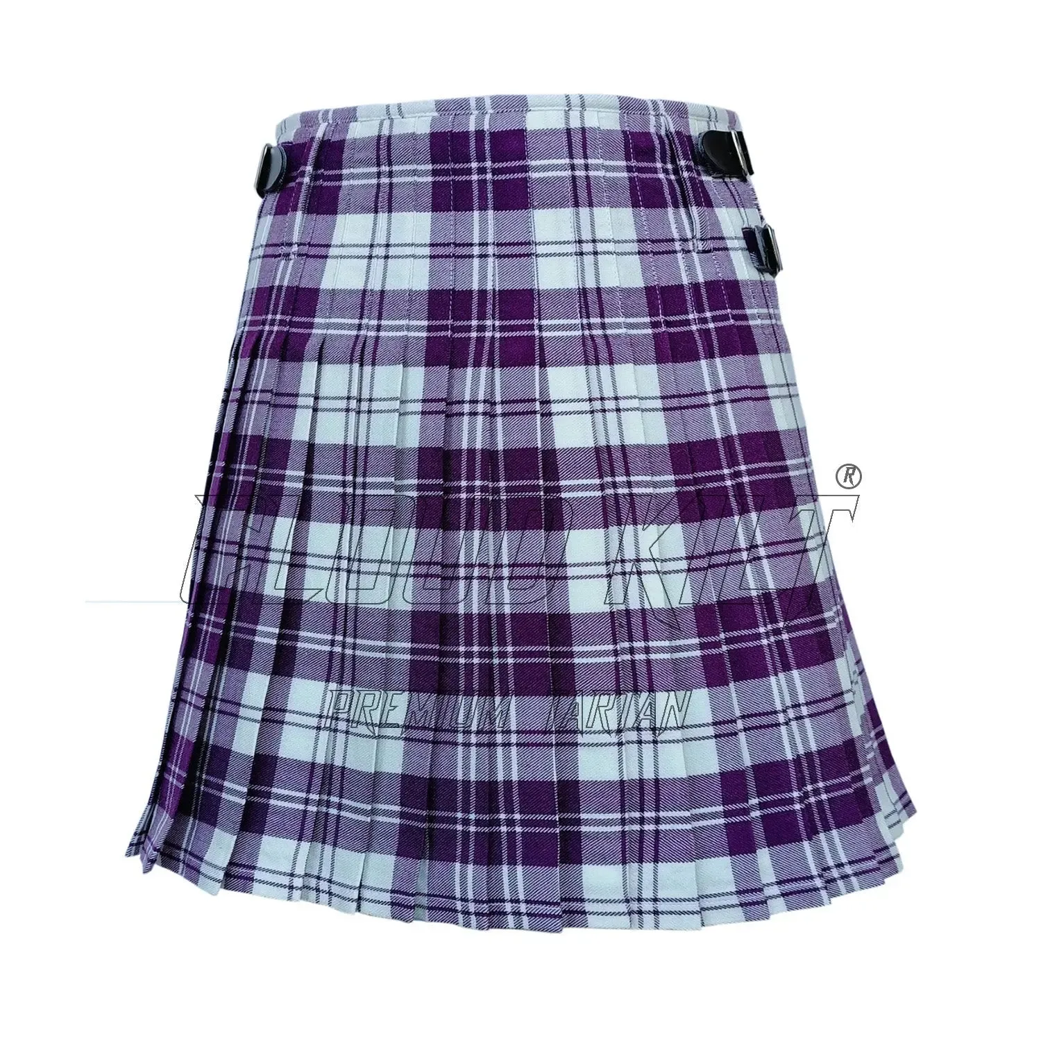 Erskine Dress Purple & White Tartan Kilt