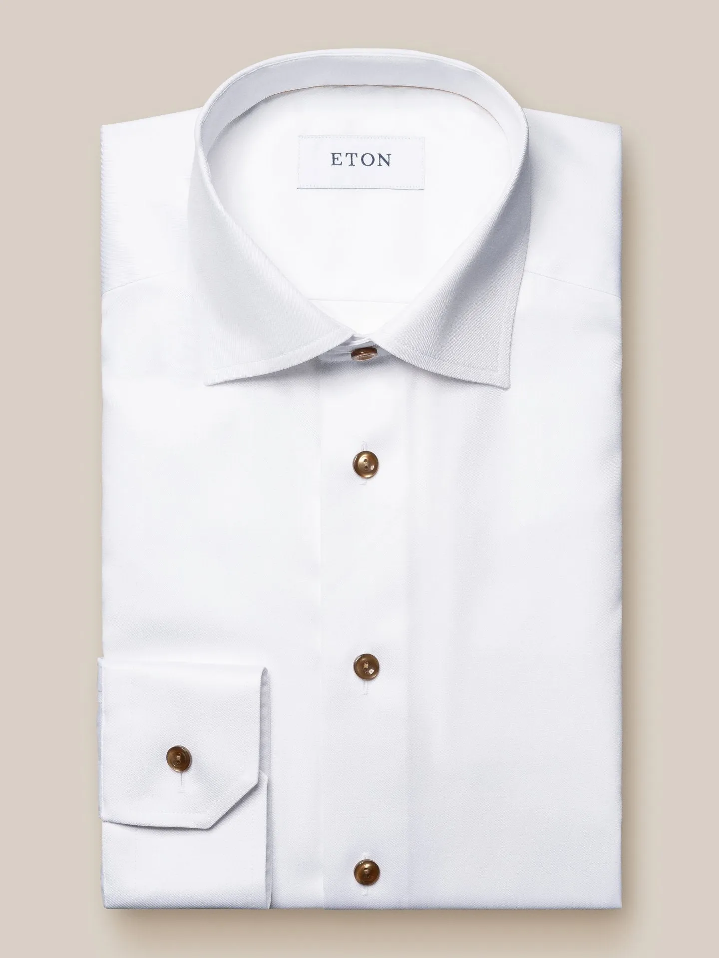 ETON Plain Buttoned Shirt SC-Contemporary Fit WHITE