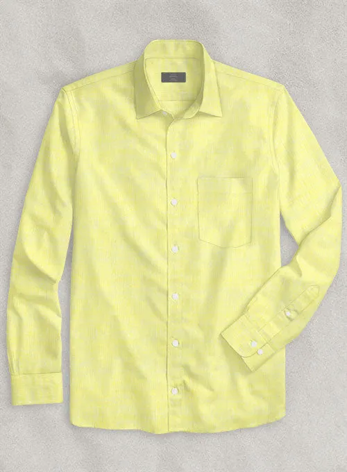 European Yellow Linen Shirt