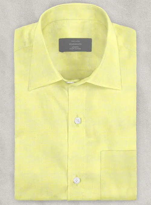 European Yellow Linen Shirt