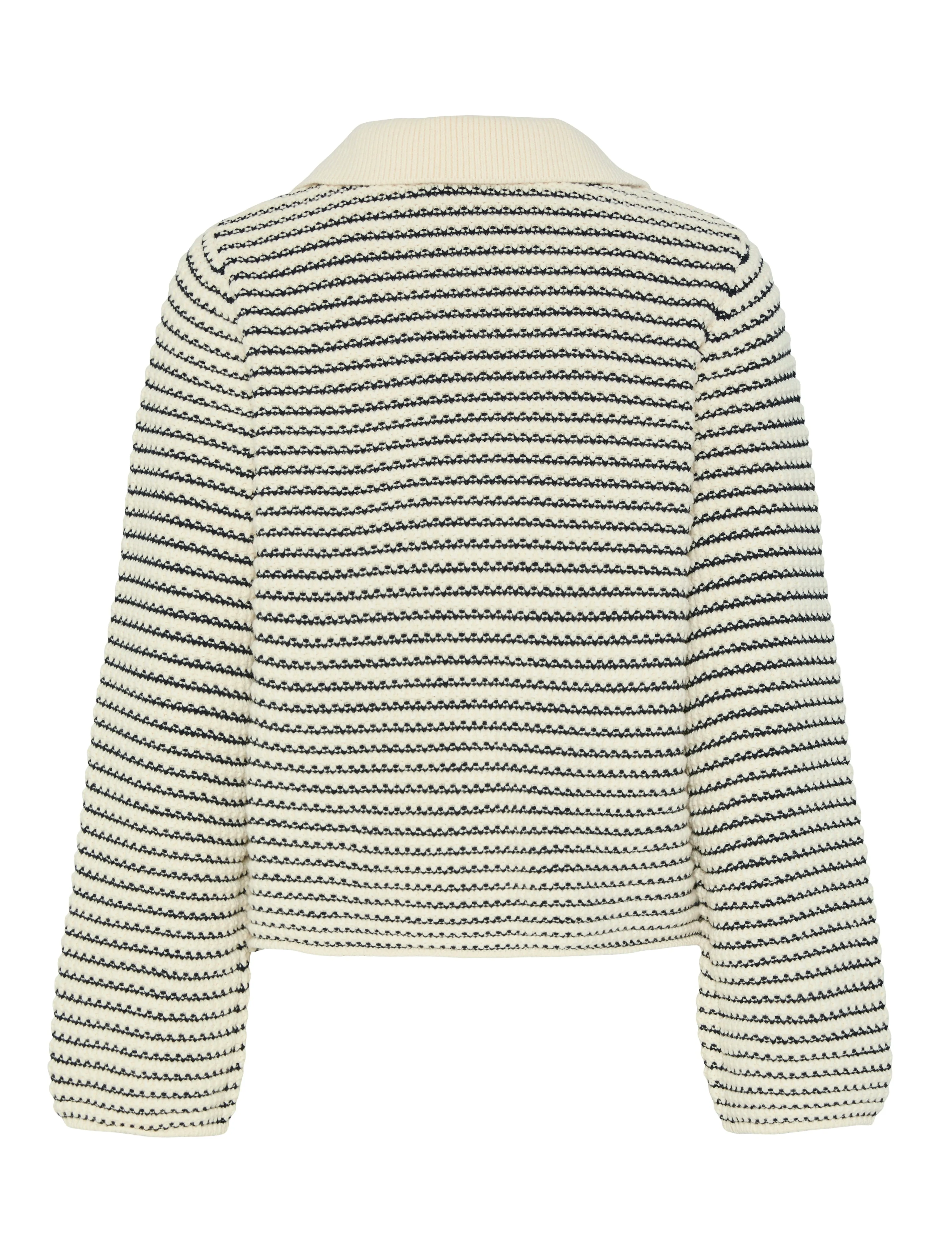 Fanto Ls Knit Cardigan S - Gardenia Navy Blazer