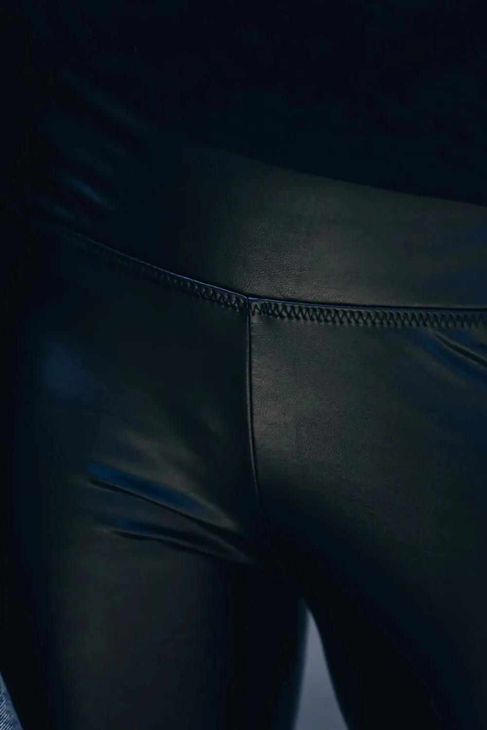 Faux Leather High Waist Leggings