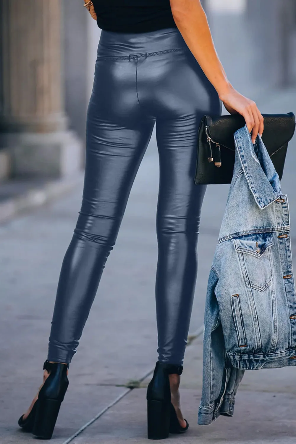 Faux Leather High Waist Leggings