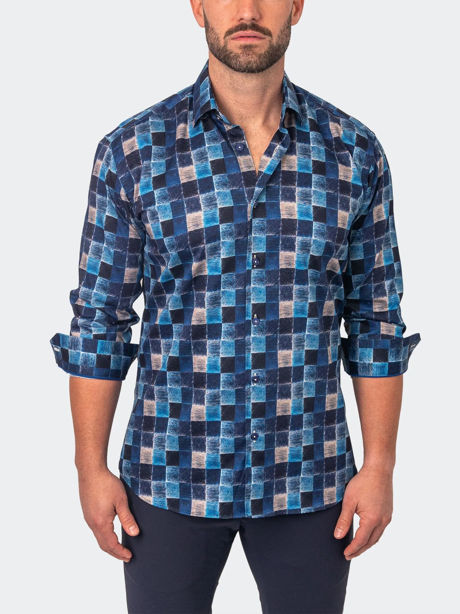 Fibonacci Fadedsquares Blue