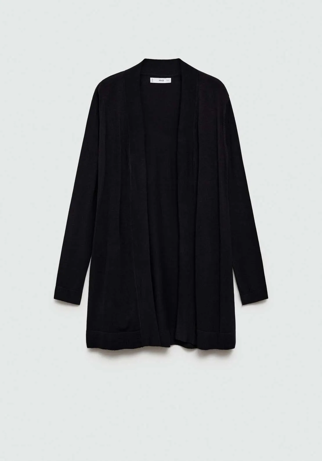 Fine-knit cardigan - Black
