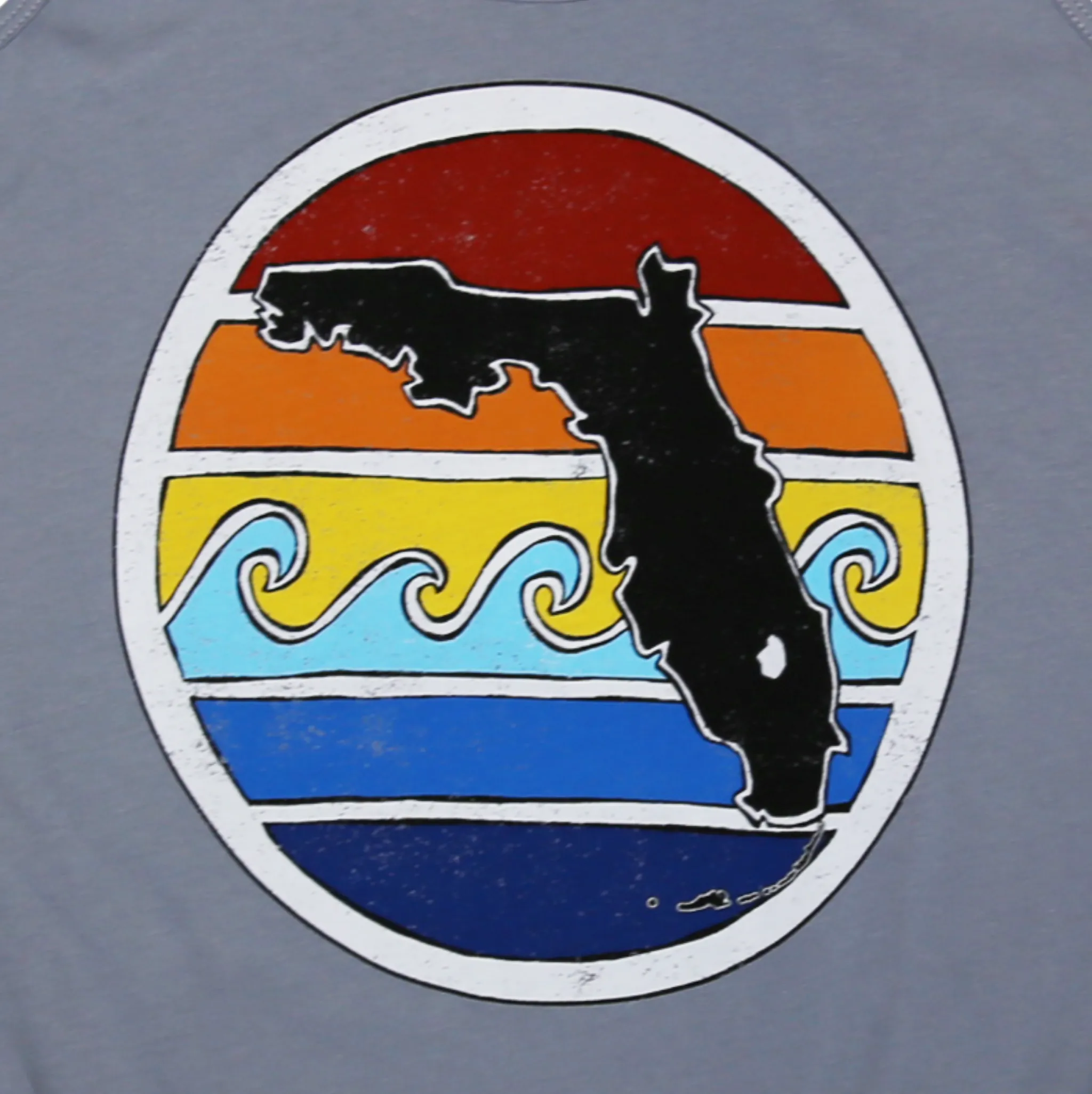 FL SUNSET FLOWY TANK - GREY