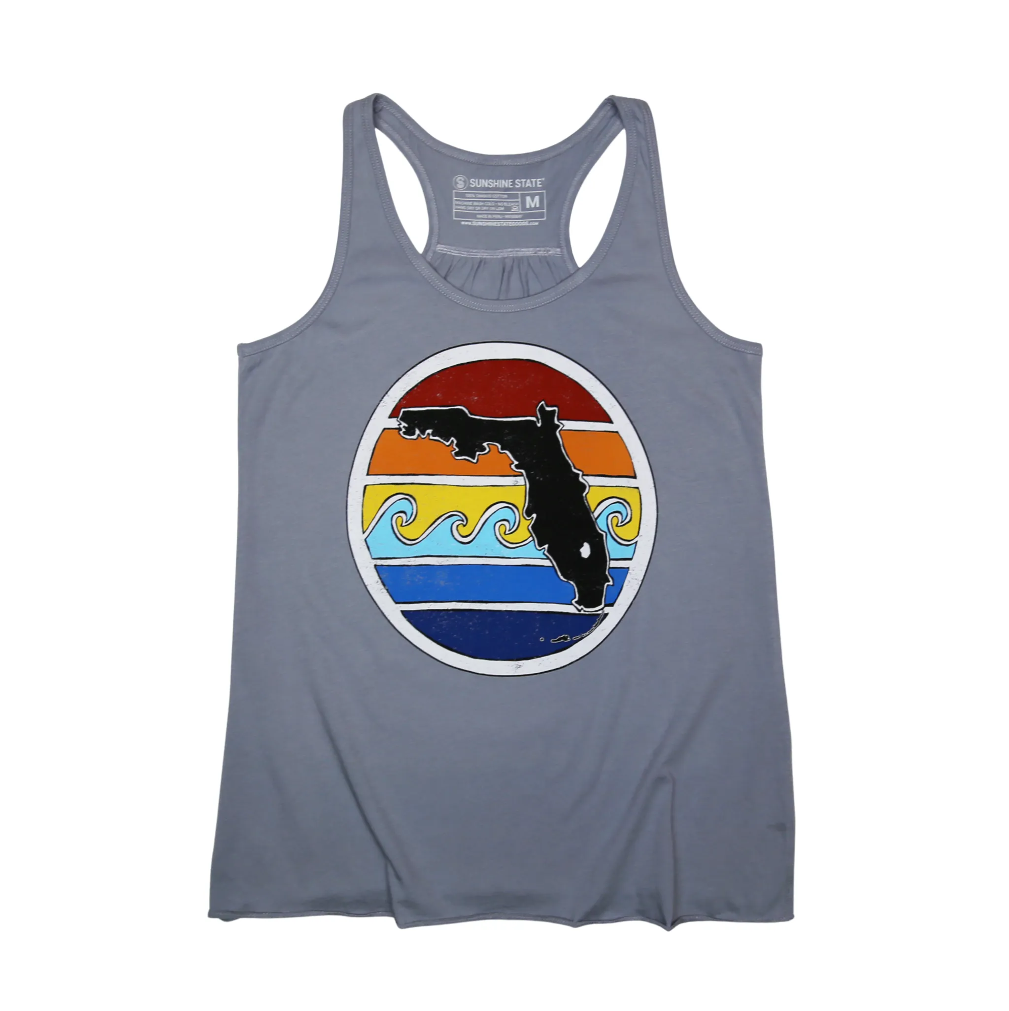 FL SUNSET FLOWY TANK - GREY