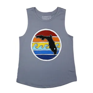 FL SUNSET MUSCLE TANK - GREY