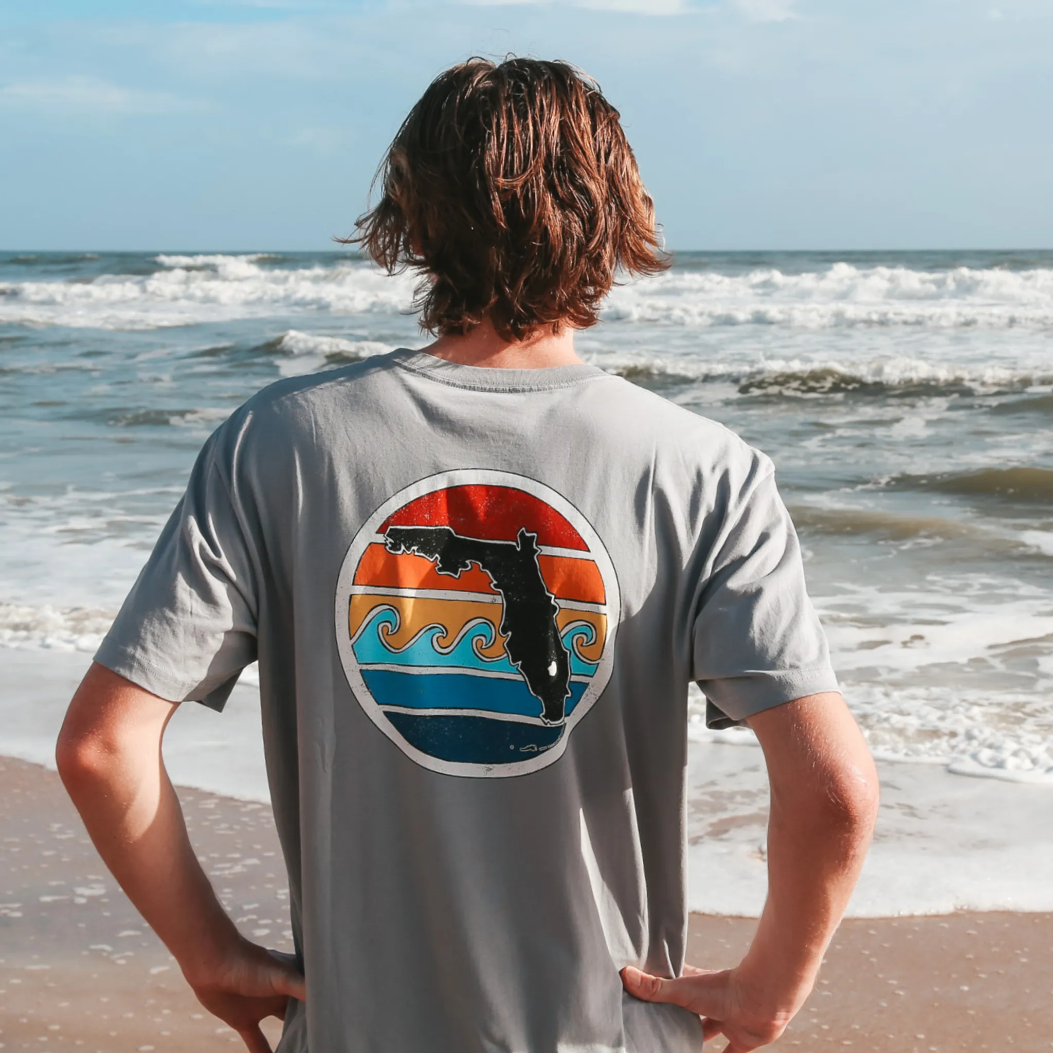 FL SUNSET TEE - GREY