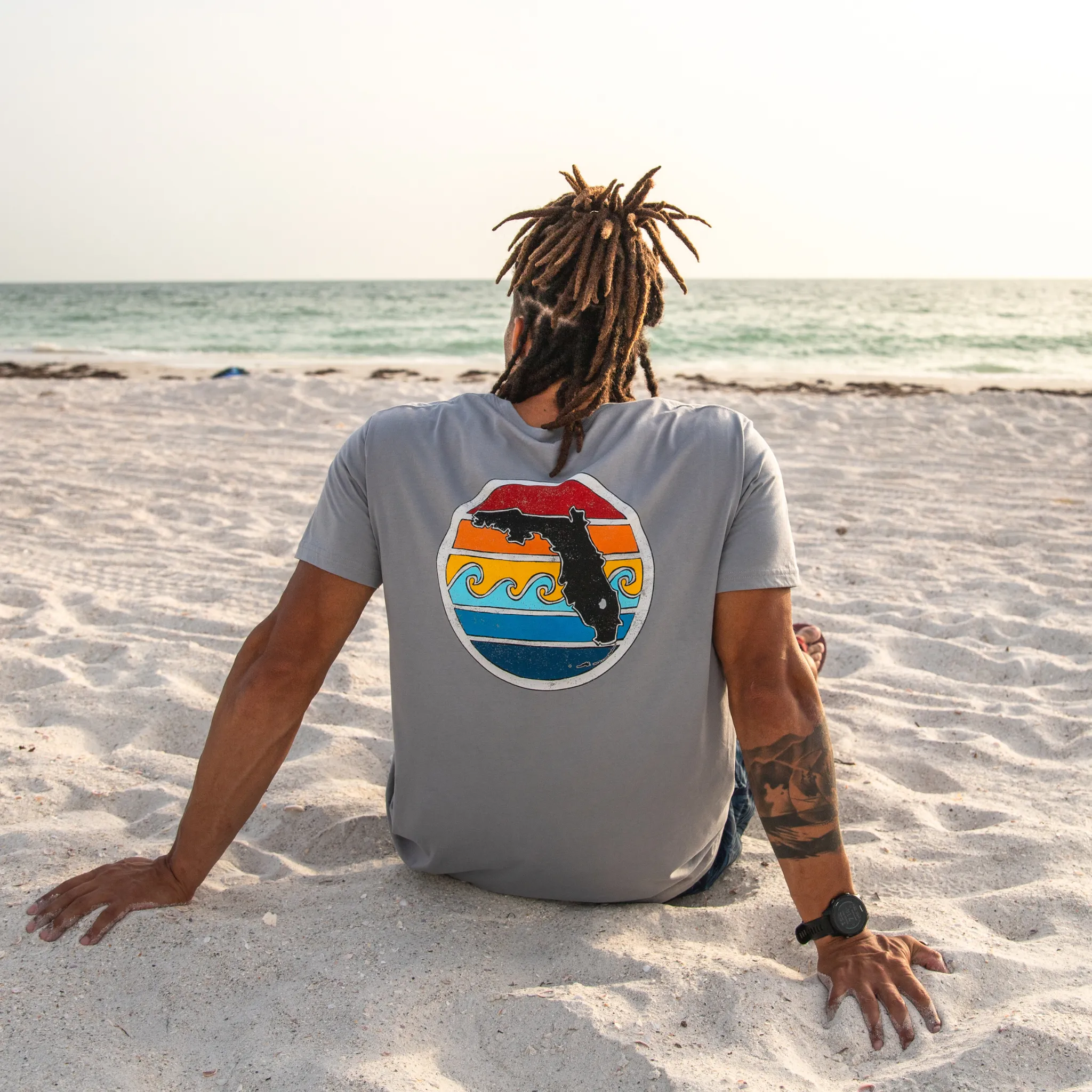 FL SUNSET TEE - GREY